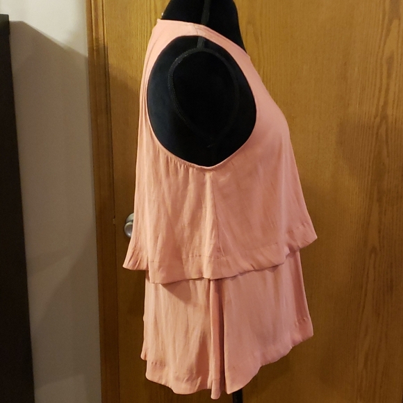 Free people peach open back sleeveless top light - Picture 2 of 5